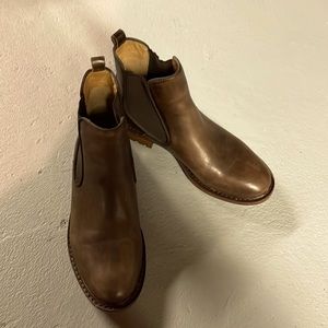 Sofft slip in booties. Brown.  Worn once.